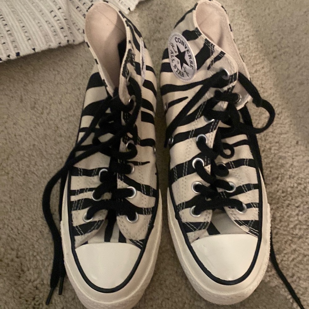 custom made converse zebra print